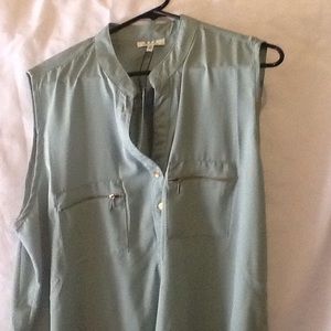 Light olive green sleeveless shirt